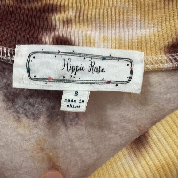 Tie dye Hippie Rose sweater sweatshirt top size small - Picture 2 of 6
